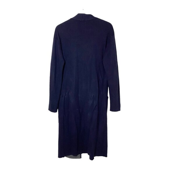 Aritzia Babaton Lance Wool Linen Blend Duster Cardigan Navy - Picture 3 of 11
